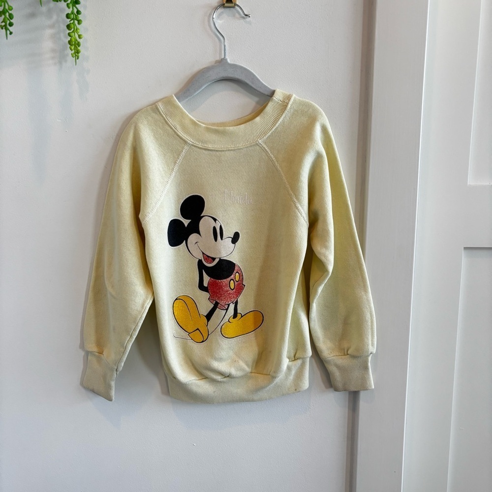 The Walt Disney Company Velva Sheen Mickey Mouse Vintage 80's Youth Sweatshirt